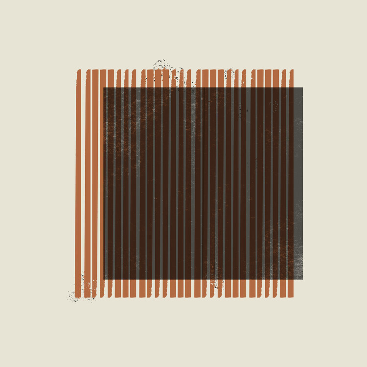 THE MIUUS STUDIO Plakát, Obraz - Striped Enigma, THE MIUUS STUDIO, 40 × 40 cm
