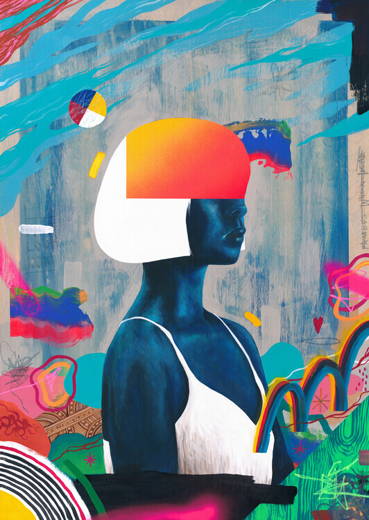 Famous When Dead Plakát, Obraz - Blue Girl, Famous When Dead, 30 × 40 cm