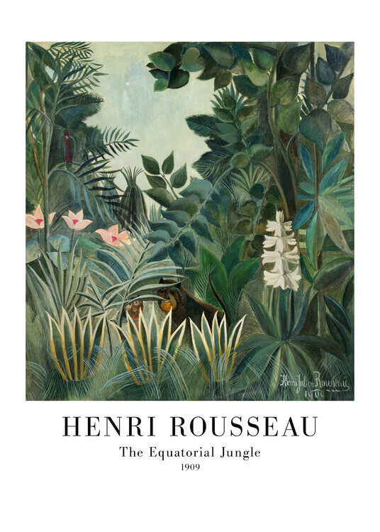 Henri Rousseau Plakát, Obraz - The Equatorial Jungle, Henri Rousseau, 30 × 40 cm
