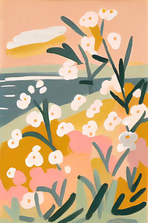 Treechild Plakát, Obraz - Petals by the Shore, Treechild, 26.7 × 40 cm