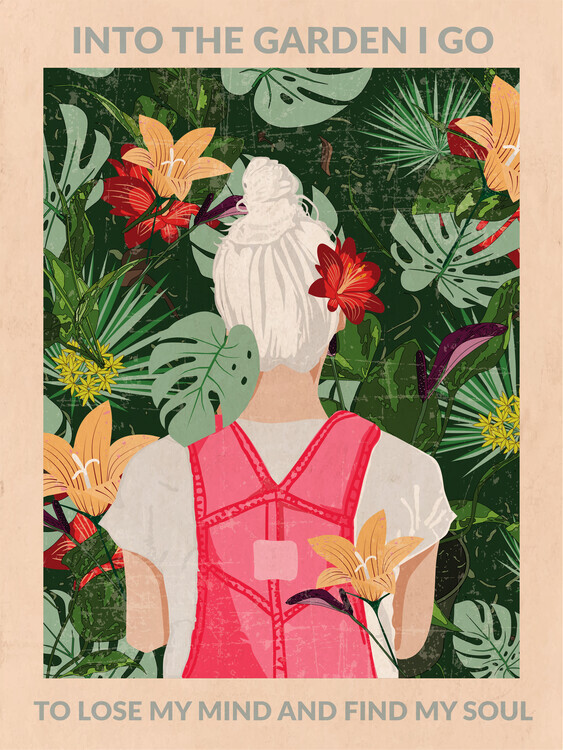 WallChart Art Studio Plakát, Obraz - Into the Garden (grey), WallChart Art Studio, 30 × 40 cm