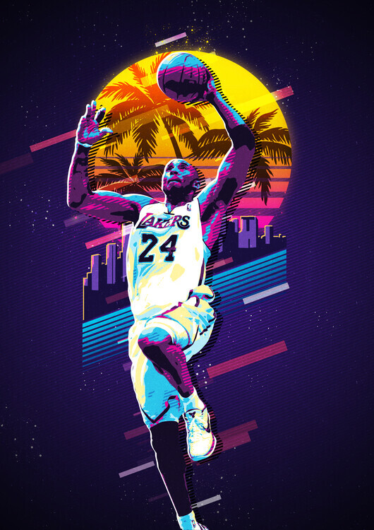 autor Plakát, Obraz - Kobe Bryant basketball, 30 × 40 cm