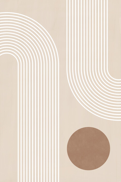 autor Plakát, Obraz - Beige Arc Poster No.1, 26.7 × 40 cm