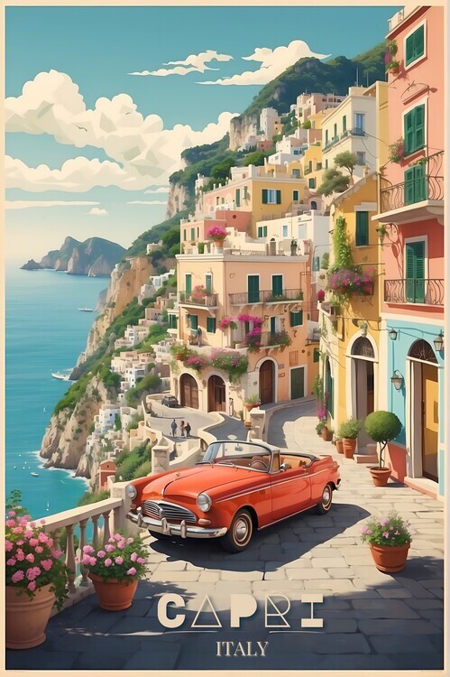 autor Plakát, Obraz - Capri Splendor: Vintage Travel Poster, 26.7 × 40 cm
