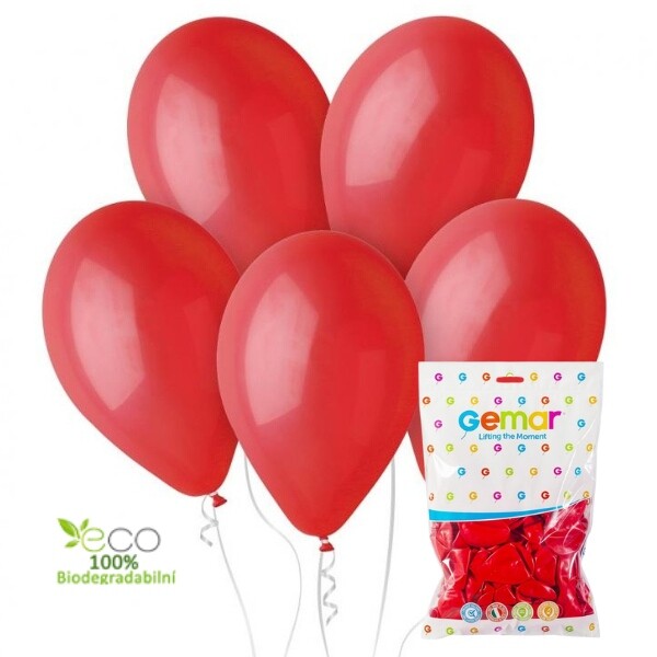 Balónky latexové pastelové červené 30 cm 100 ks