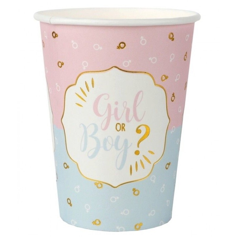 Kelímky papírové Girl or Boy 270 ml 10 ks