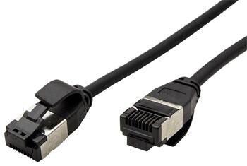 Roline U/FTP patchkabel kat. 8, tenký, LSOH, 0,15m, černý