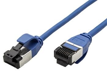 Roline U/FTP patchkabel kat. 8, tenký, LSOH, 0,15m, modrý