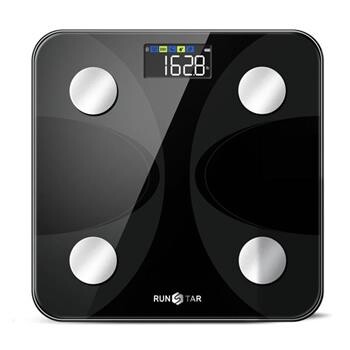 RunStar 4E Body Scale, Diagnostická osobní chytrá váha, černá