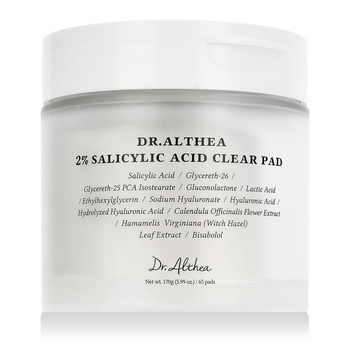 Dr. Althea 2% Salicylic Acid Clear Pad čisticí tamponky pro problematickou pleť 65 ks