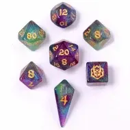 HYMGHO Mini Polymer RPG Dice Set Siren's Melody (7)