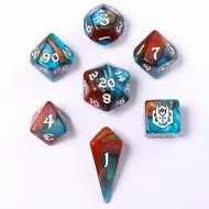HYMGHO Mini Polymer RPG Dice Set Bard's Cloak (7)