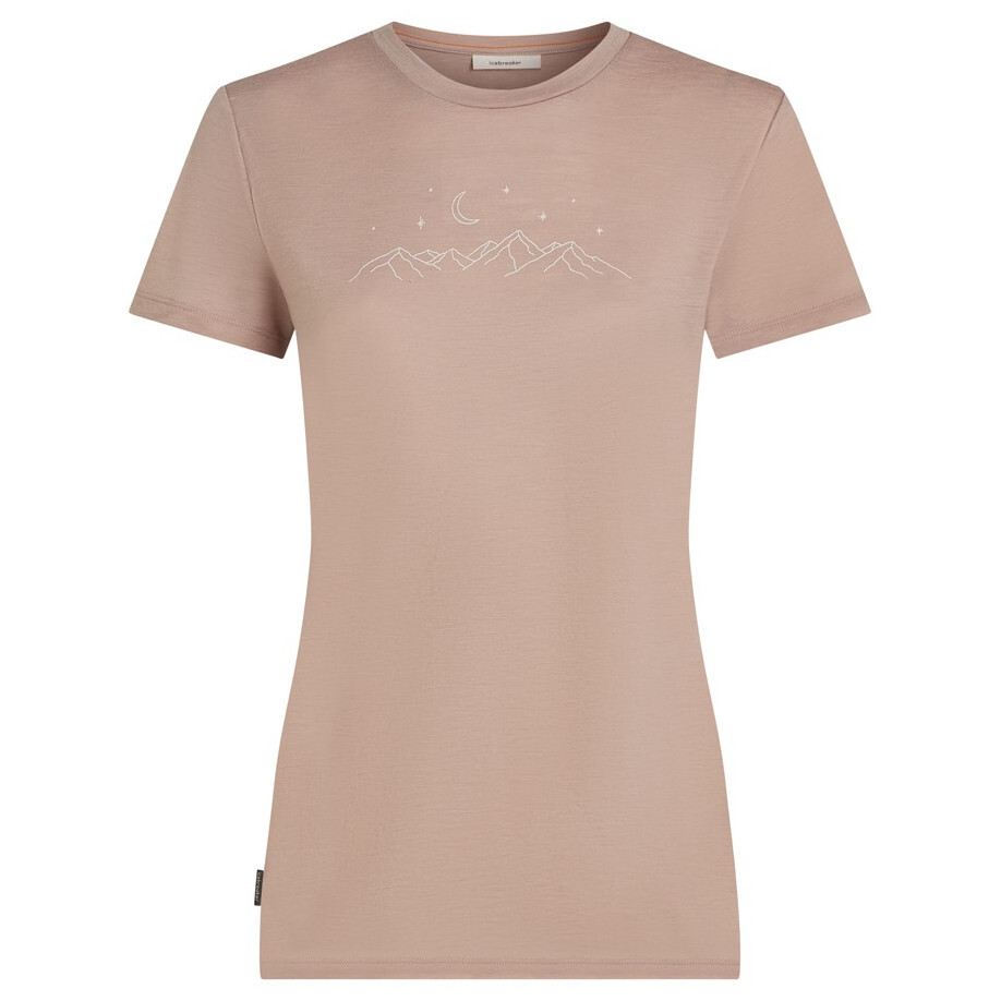 Dámské triko Icebreaker Women Merino 150 Tech Lite SS Tee Sparkling Stars Velikost: L / Barva: růžová