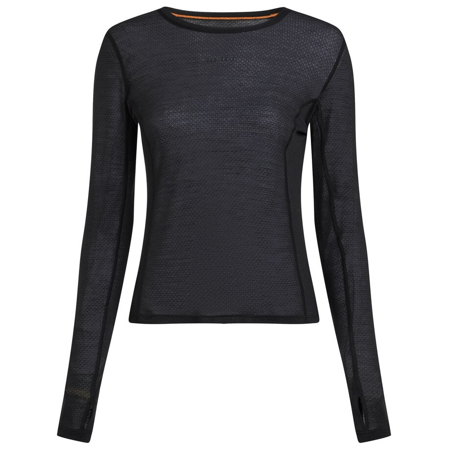 Dámské triko Icebreaker Women Merino Blend 75 Cool-Lite™ Featherlight™ LS Crewe Velikost: L / Barva: černá