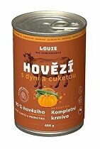 Louie Dog konz. Hovězí s dýní,cuketou a prebiotiky400g 3 + 1 ZDARMA