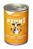Louie Dog konz. Pivní hovězí s mrkví,piv.kvasnice 400g 3 + 1 ZDARMA
