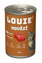 Louie Cat konz. Hovězí s prebiotiky 400g 3 + 1 ZDARMA