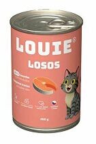Louie Cat konz. Losos s prebiotiky 400g 3 + 1 ZDARMA