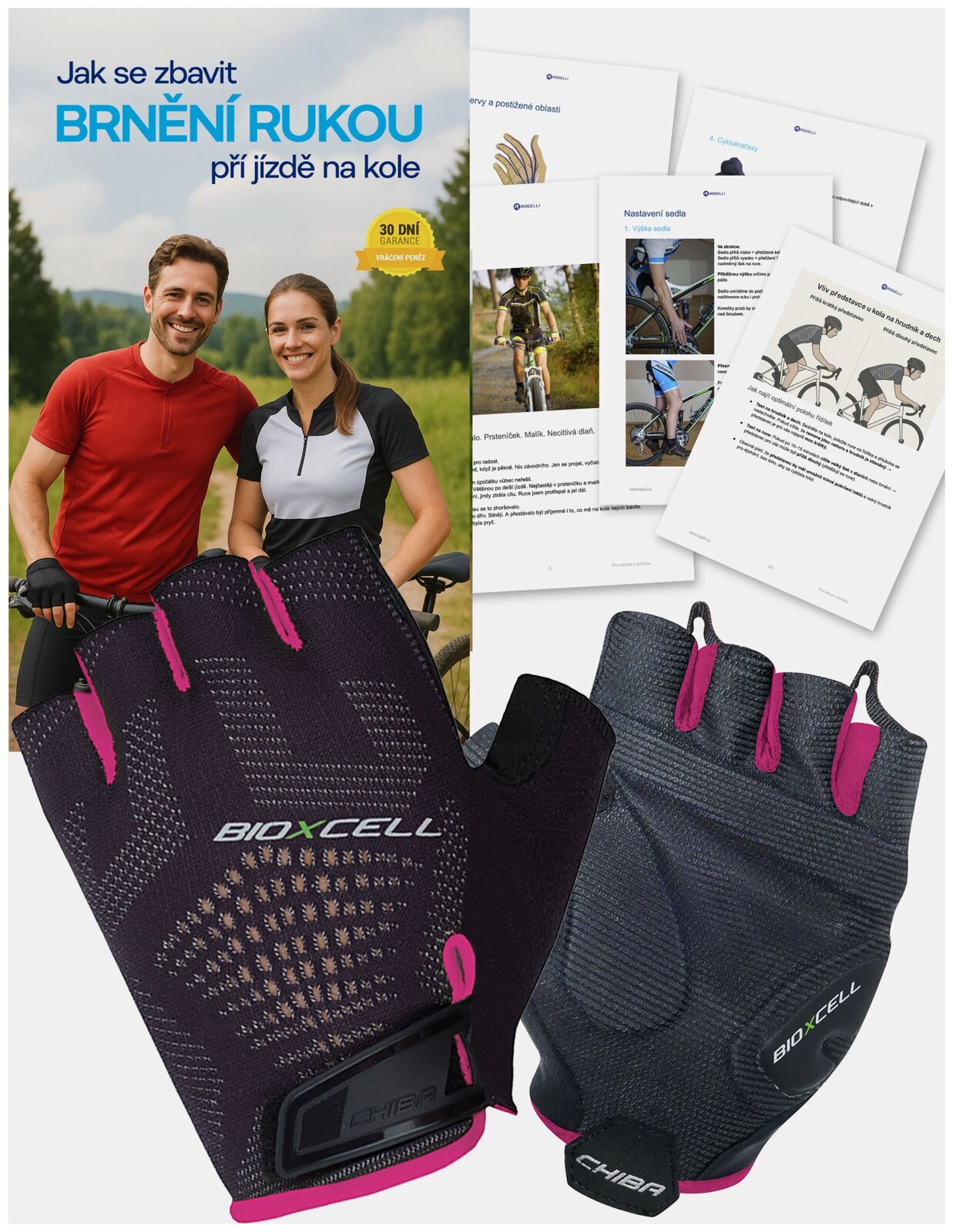 Sada proti brnění bukou - PDF kniha 71 stran + Bioxcell Super Fly 3D, černo-růžové