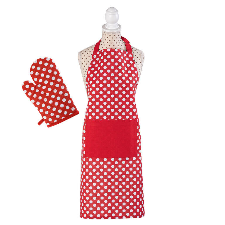 Kuchyňský set PUNTÍK červená 3 díly