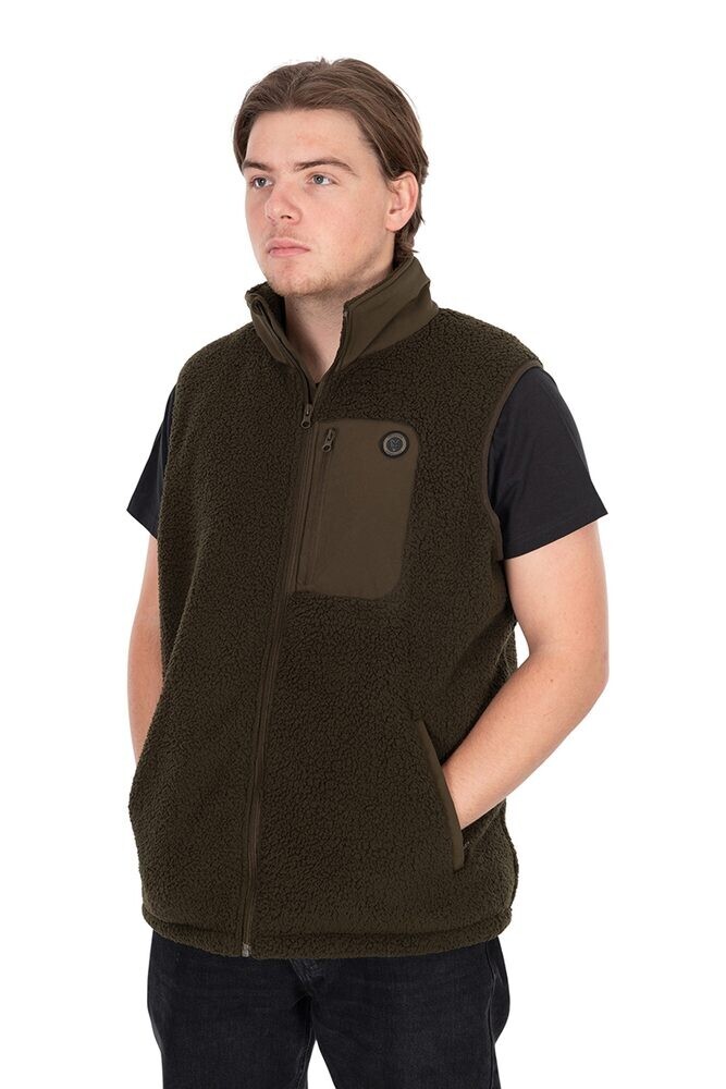 Fox Vesta Olive Sherpa Hybrid Gilet - 4XL