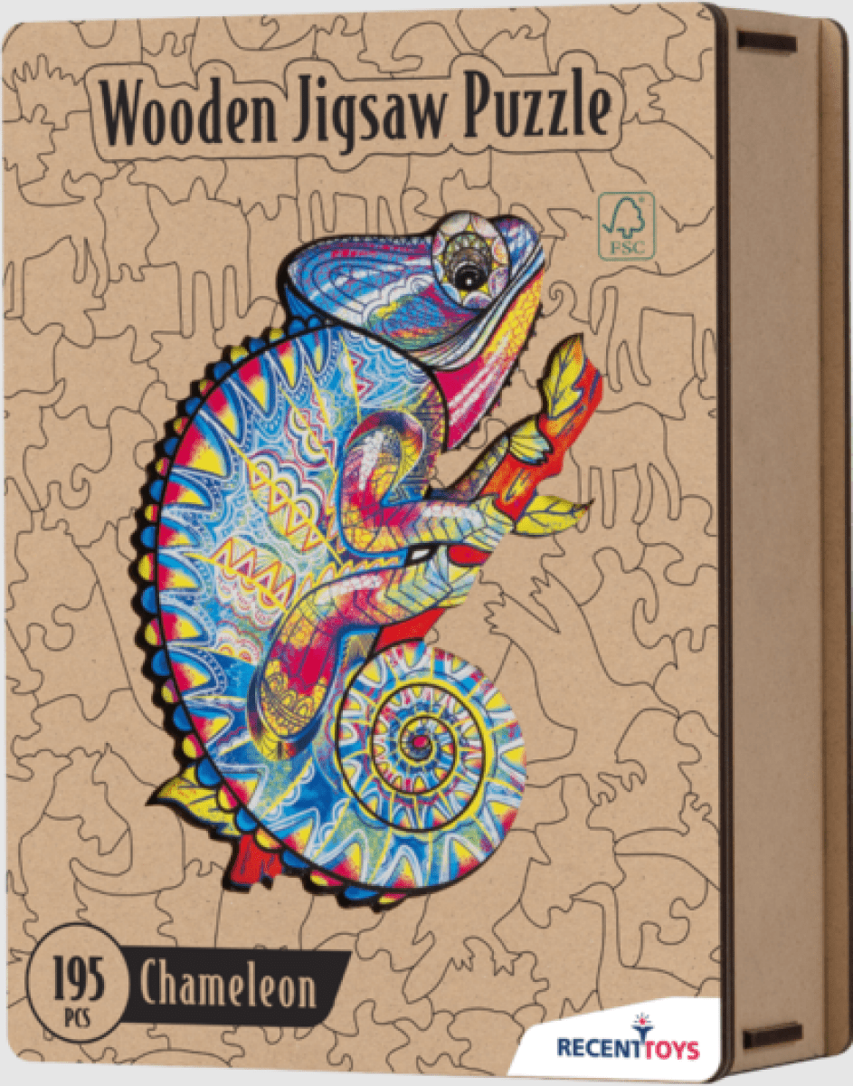 RECENTTOYS Dřevěné puzzle - Chameleon