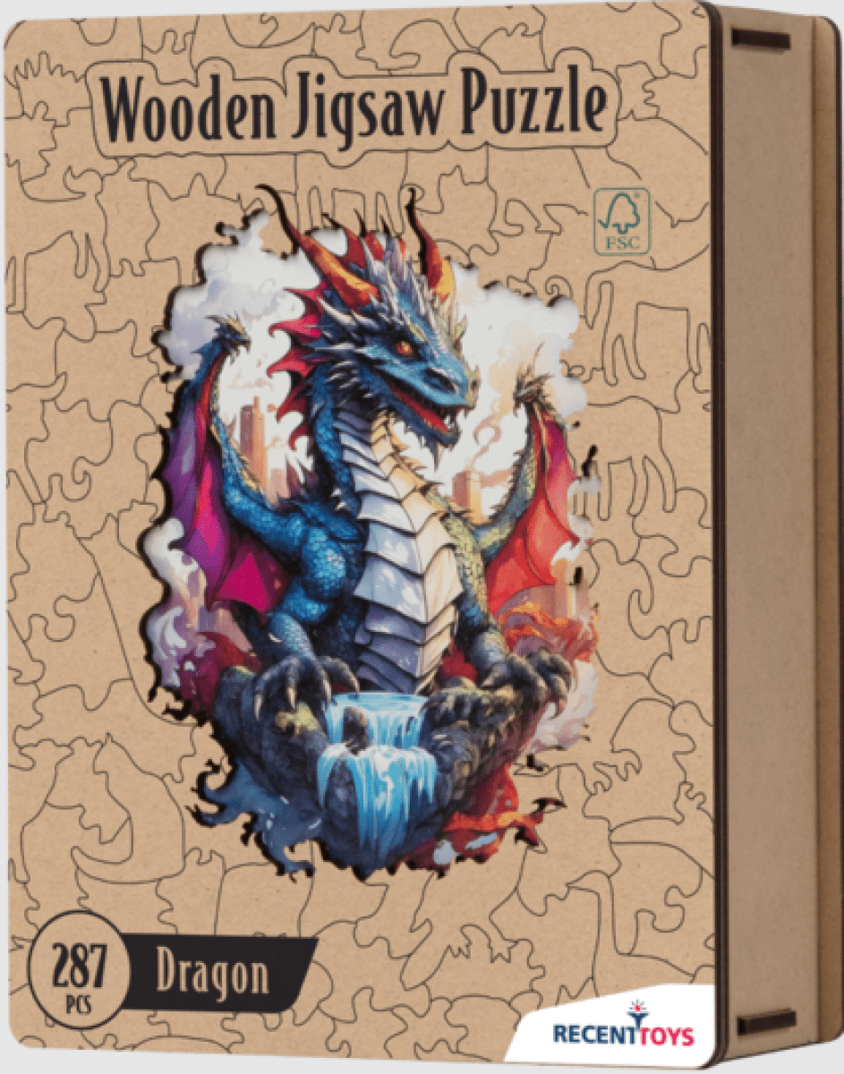 RECENTTOYS Dřevěné puzzle - Drak