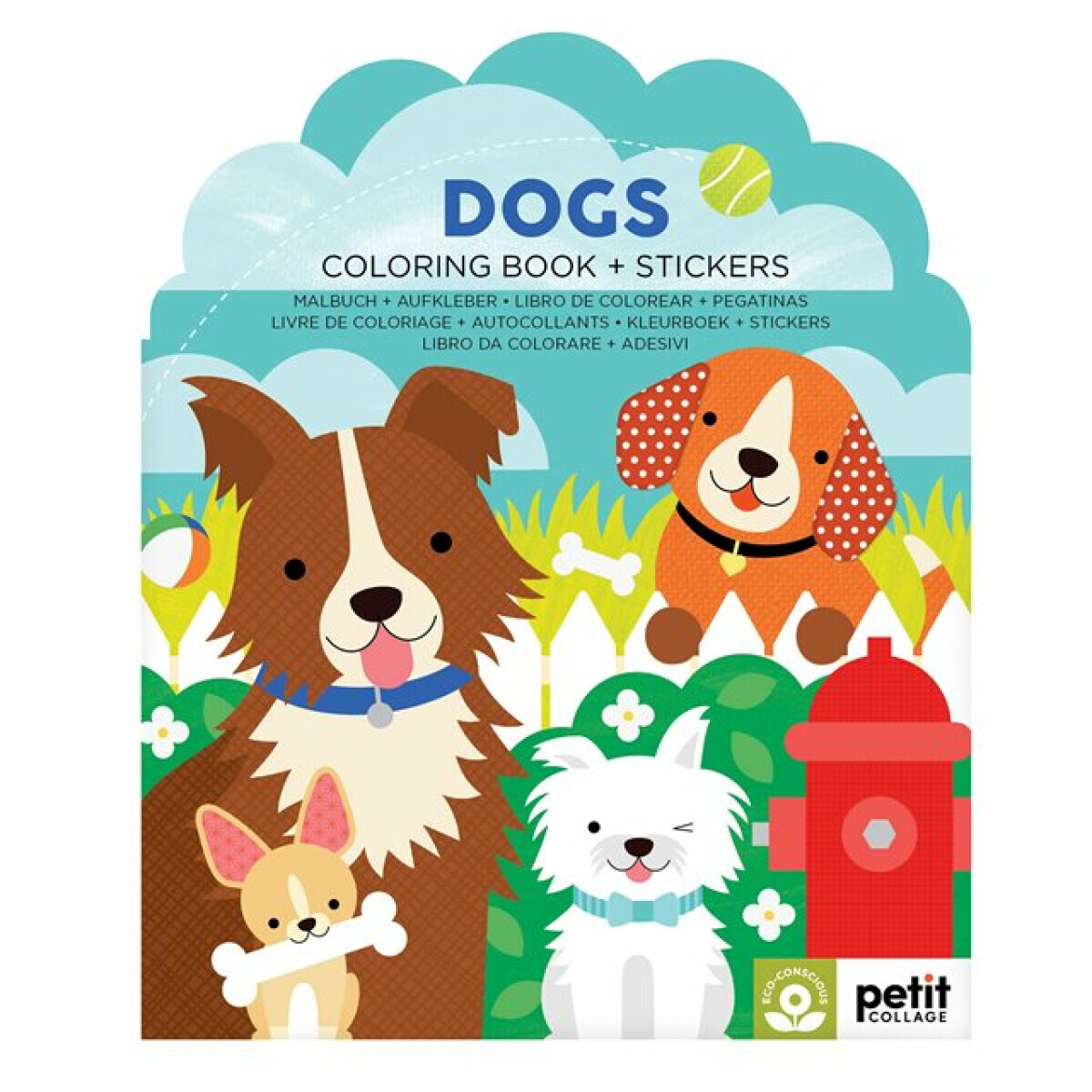 Dogs Coloring Book + Stickers - Petit Collage