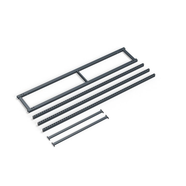 Zadní rám pro dílenský stůl TRUST, 3 sloupky, 2000 mm