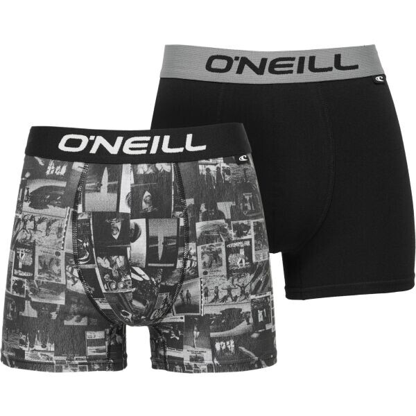 O'Neill BOXER HERITAGE COLLAGE 2-PACK Pánské boxerky, černá, velikost