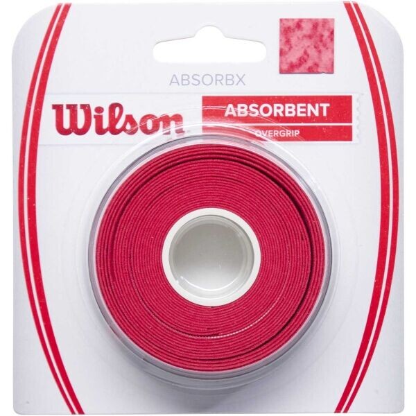Wilson ABSORBX OVERGRIP 3 PACK Omotávka, červená, velikost