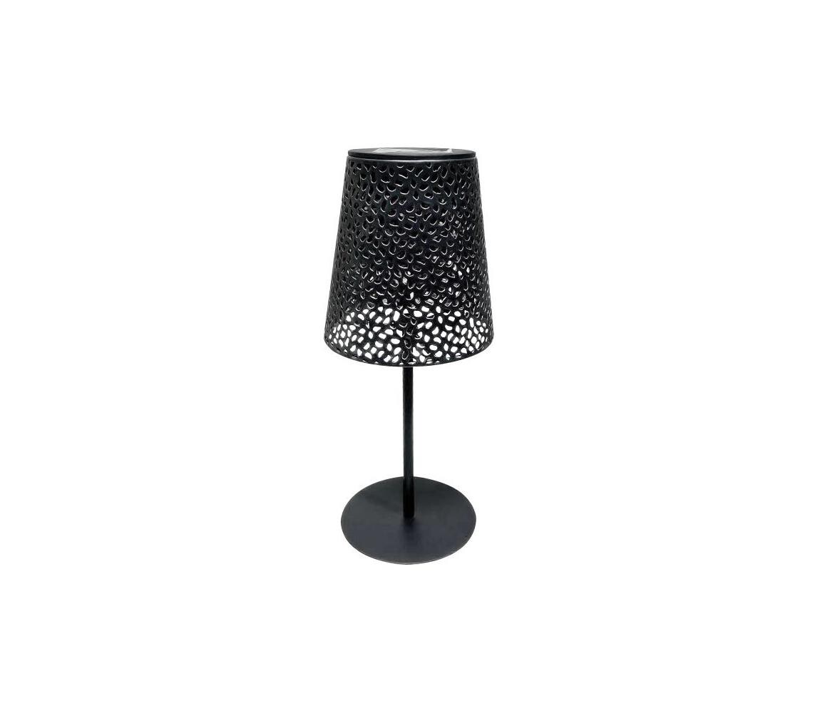 LED Solární stolní lampa LUVETRA LED/1xAA 4000K IP44 200 mAh černá 004509
