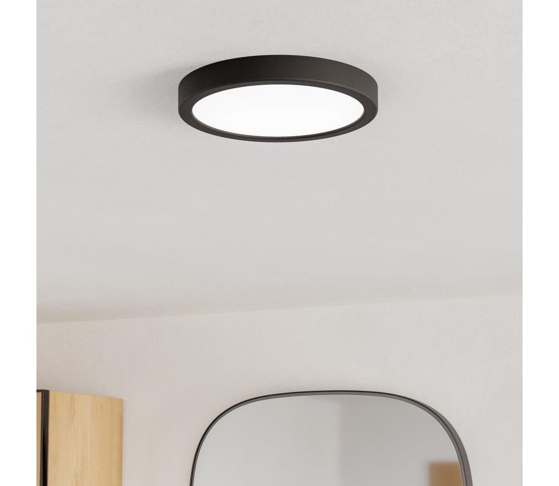 Eglo 901325 - LED Koup. strop. svítid. FUEVA LED/11,5W/230V pr.21,1cm IP44 černá 901325