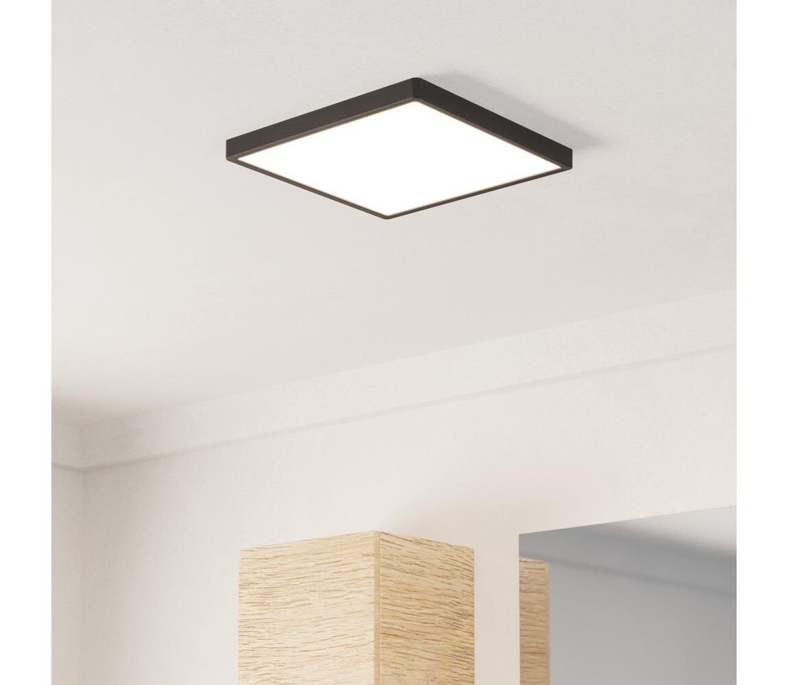 Eglo 901331 - LED Koup. stropní svítidlo FUEVA LED/13W/230V 29x29 cm IP44 černá 901331