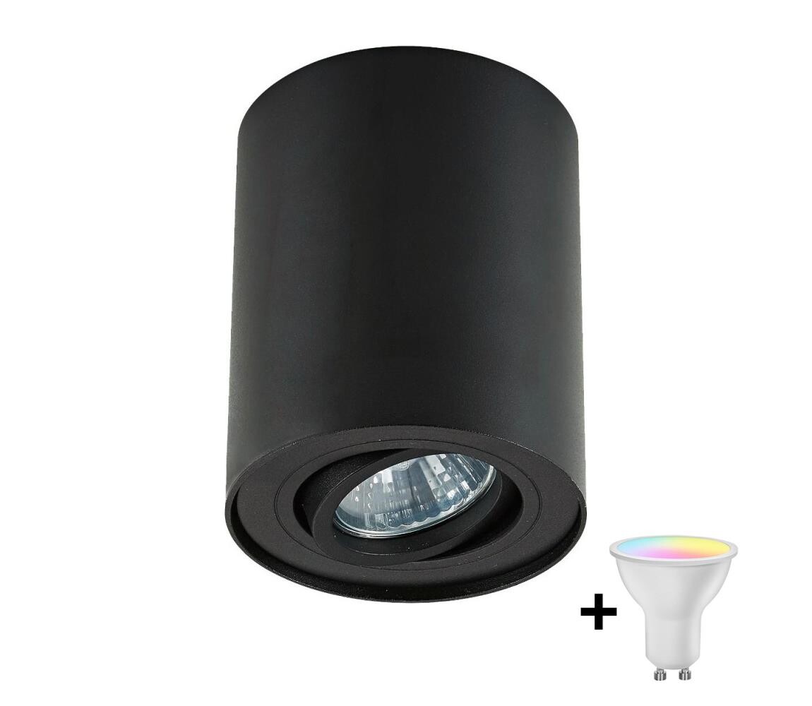 Zuma Line 20038-BK-N - LED RGBW Stm. bodové svít. RONDOO 1xGU10/6W/230V černá+DO ZL0142+AI2383