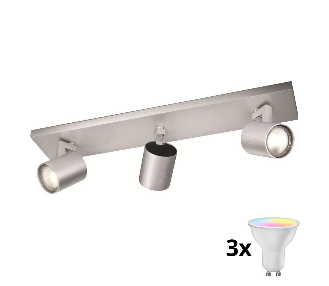 Philips 53093/48/12 - LED RGBW Stm. bodové svít. RUNNER 3xGU10/6W/230V chrom+DO P2955+3xAI2383