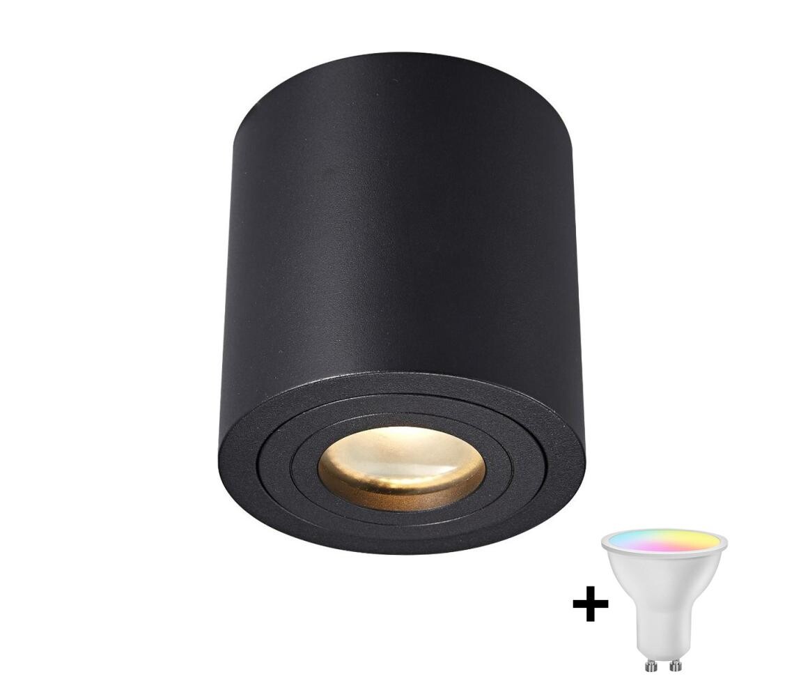 Zuma Line ACGU10-159-N - LED RGBW Stm. bodové svít. 1xGU10/6W/230V IP44 černá+DO ZL0282+AI2383