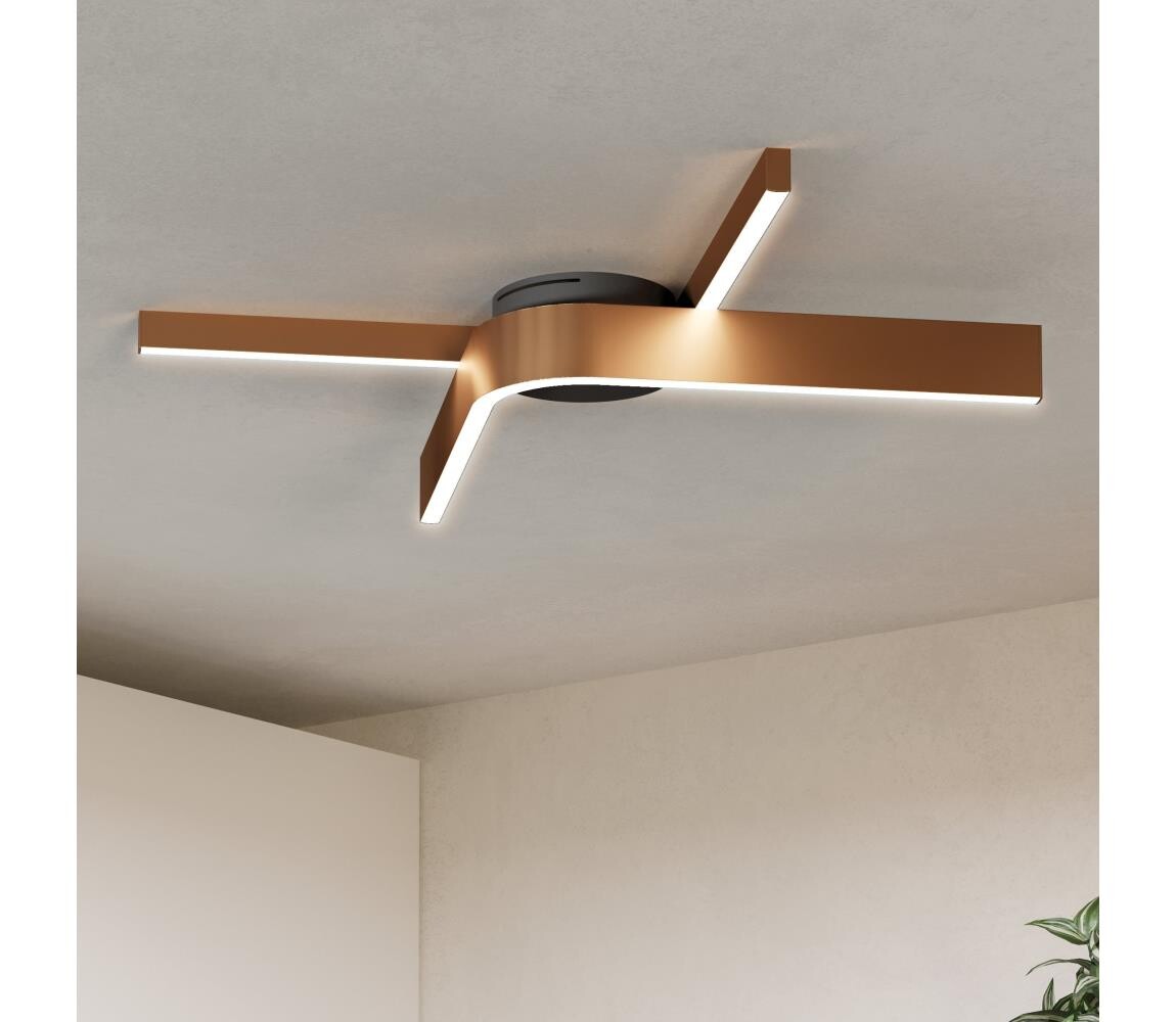 Eglo 901863 - LED RGBW Stm. str. svítidlo FOLCINO-Z 2xLED/18W/230V měděná/černá 901863