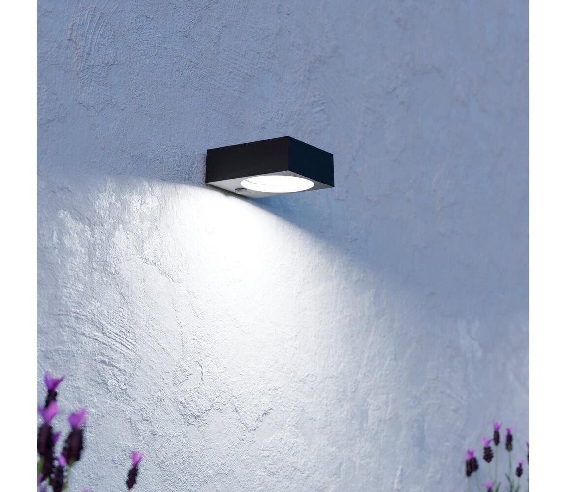 Eglo 901914-LED Solární svítid. se senz. DARFANO LED/6,5W/3,7V 2000mAh černá 901914