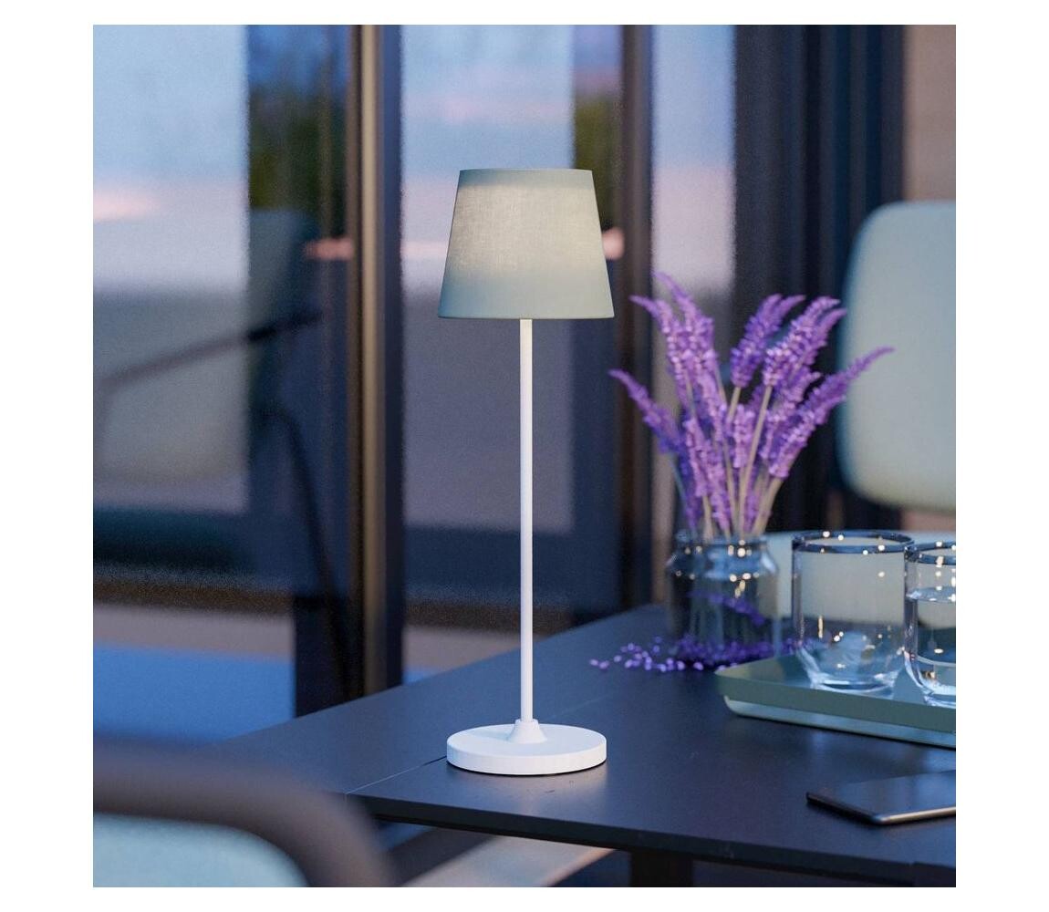 Eglo 75936 - LED Stm. nab. stolní lampa LEONERO LED/3,8W/5V 2000 mAh bílá/zelená 75936