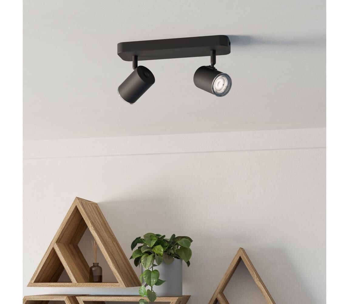 Eglo 300579 - Koupelnové bodové svítidlo CONSUMA 2xGU10/5W/230V IP44 černá 300579