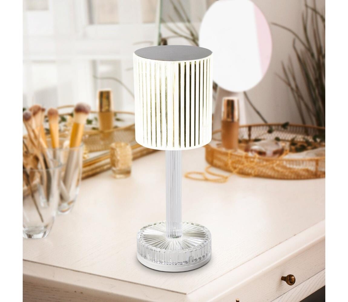 Eglo 75817 - LED RGB Stmívatelná nabíjecí stolní lampa LUCIGNANO LED/800mAh čirá 75817