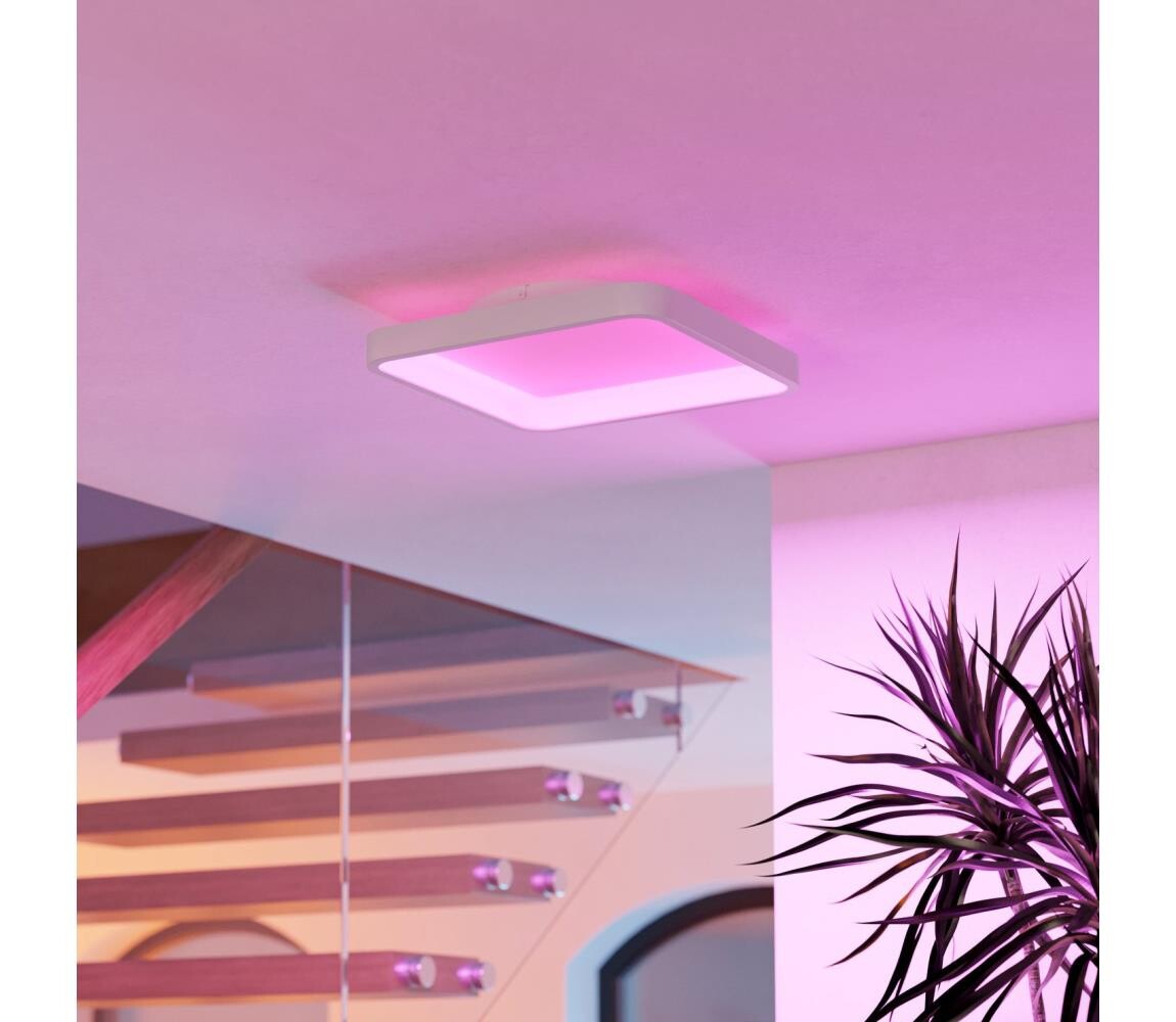 Eglo 901913 - LED RGBW Stm. str. svíti. LORETELLO-Z LED/20W/230V 35x35cm bílá 901913