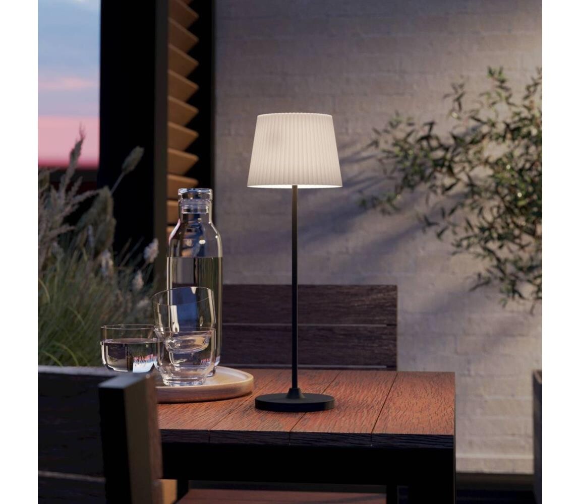 Eglo 75934 -LED Stm. nab. stolní lampa LEONERO LED/3,8W/5V 2000mAh černá/krémová 75934