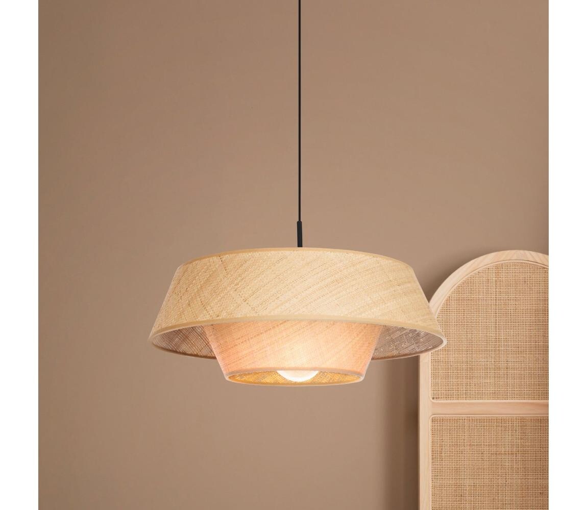 Eglo 44096 - Lustr na lanku MARFORD 1xE27/60W/230V lýko 44096