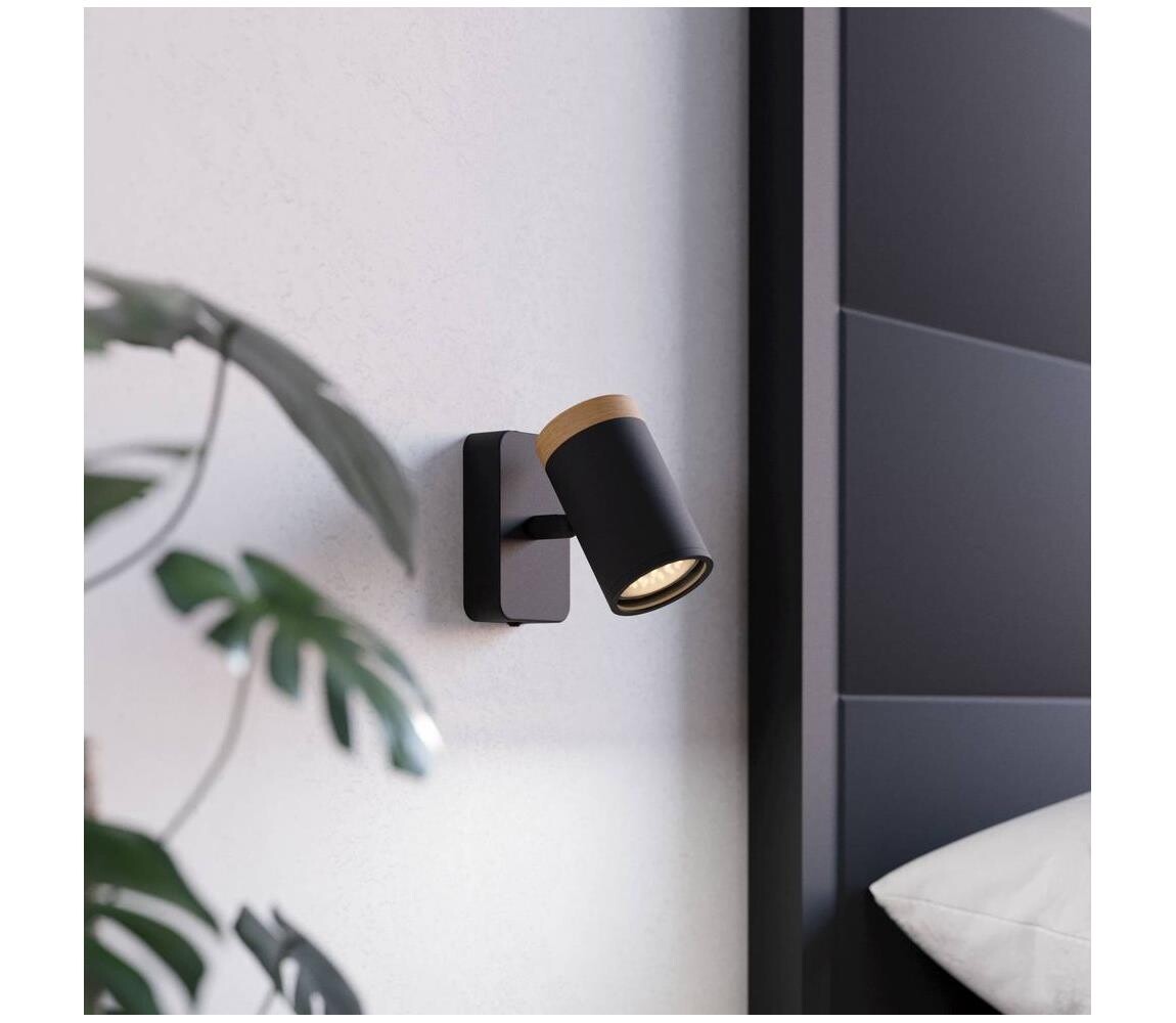 Eglo 300001 - Koup. nást. bod. svítidlo CONSUMA 1xGU10/3W/230V IP44 černá/béžová 300001