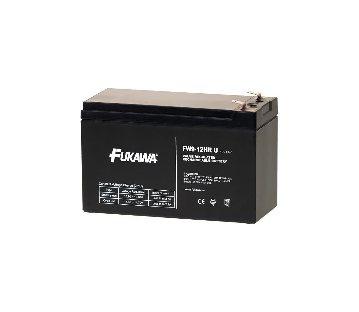 FUKAWA FW 9-12 HR - Olověný akumulátor 12V/9Ah/on 6,3mm 10810