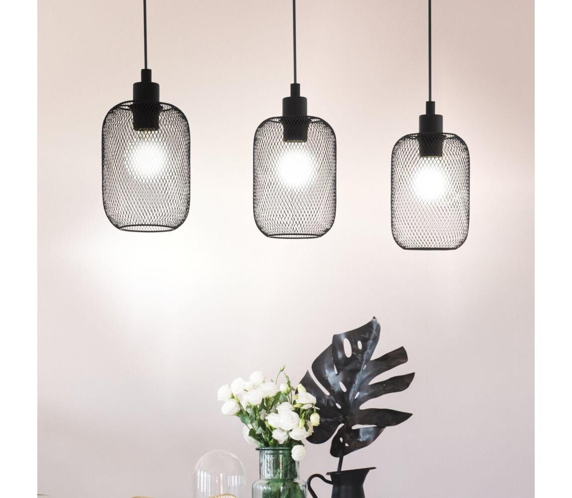 Eglo 43333 - Lustr na lanku WRINGTON 3xE27/60W/230V 43333