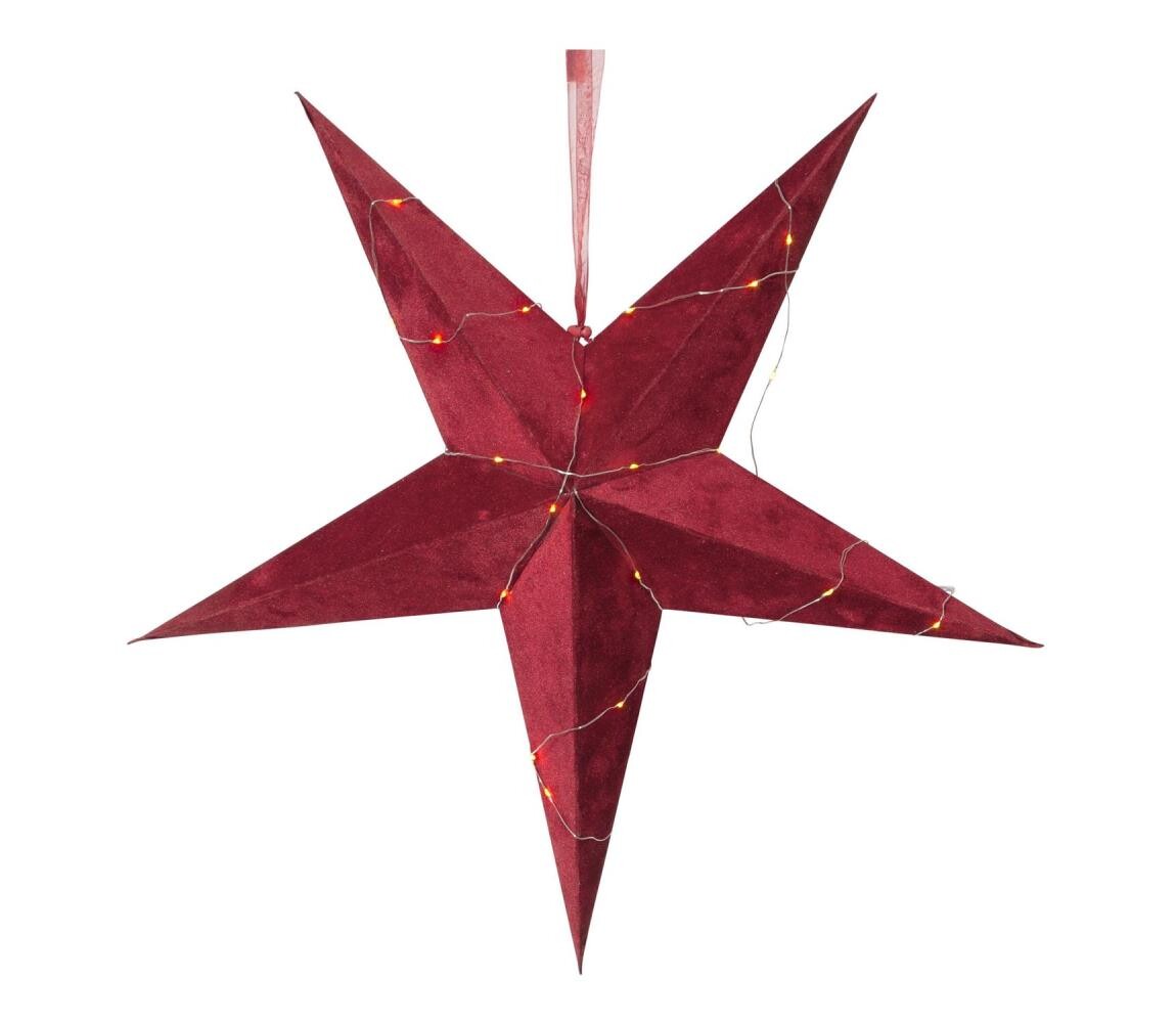 Eglo 410749 - LED Vánoční dekorace VELVET 40xLED/0,06W/3xAA červená 410749