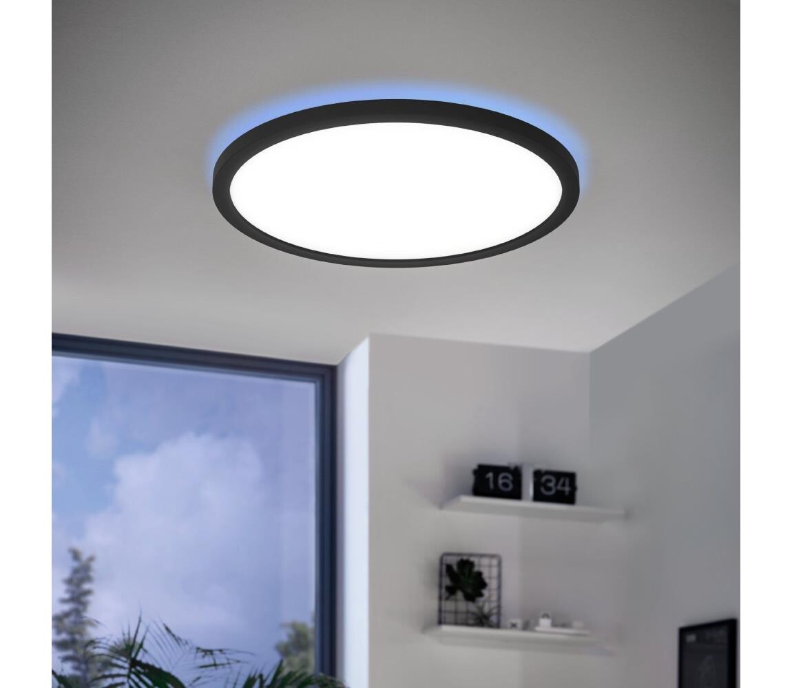 Eglo 31703 - LED RGBW Stmívatelné stropní svítidlo ROVITO-Z LED/14,6W/230V černá 31703